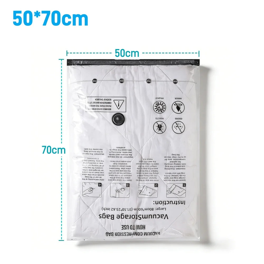 Vacuum Storage Organizer Bags,Travel Suitcases Essentials, Wardrobe Clothes Compression Packaging Sealing Bag Camping Equipment
