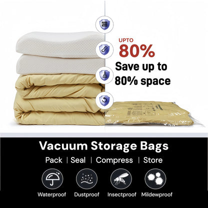 Vacuum Storage Organizer Bags,Travel Suitcases Essentials, Wardrobe Clothes Compression Packaging Sealing Bag Camping Equipment