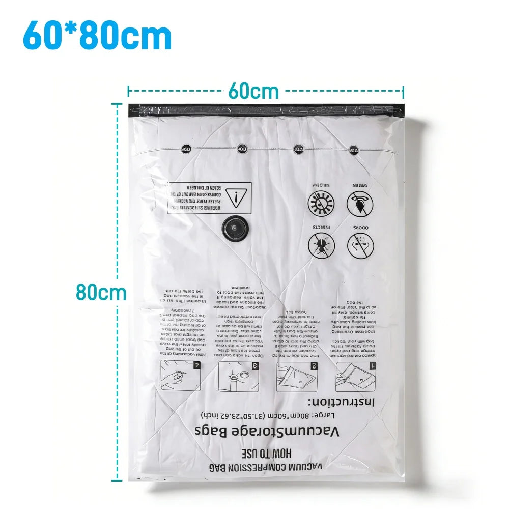 Vacuum Storage Organizer Bags,Travel Suitcases Essentials, Wardrobe Clothes Compression Packaging Sealing Bag Camping Equipment